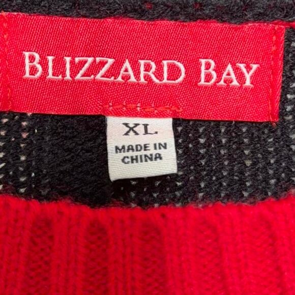Blizzard Bay Black Knit Ugly Christmas Sweater Size XL - Picture 5 of 8